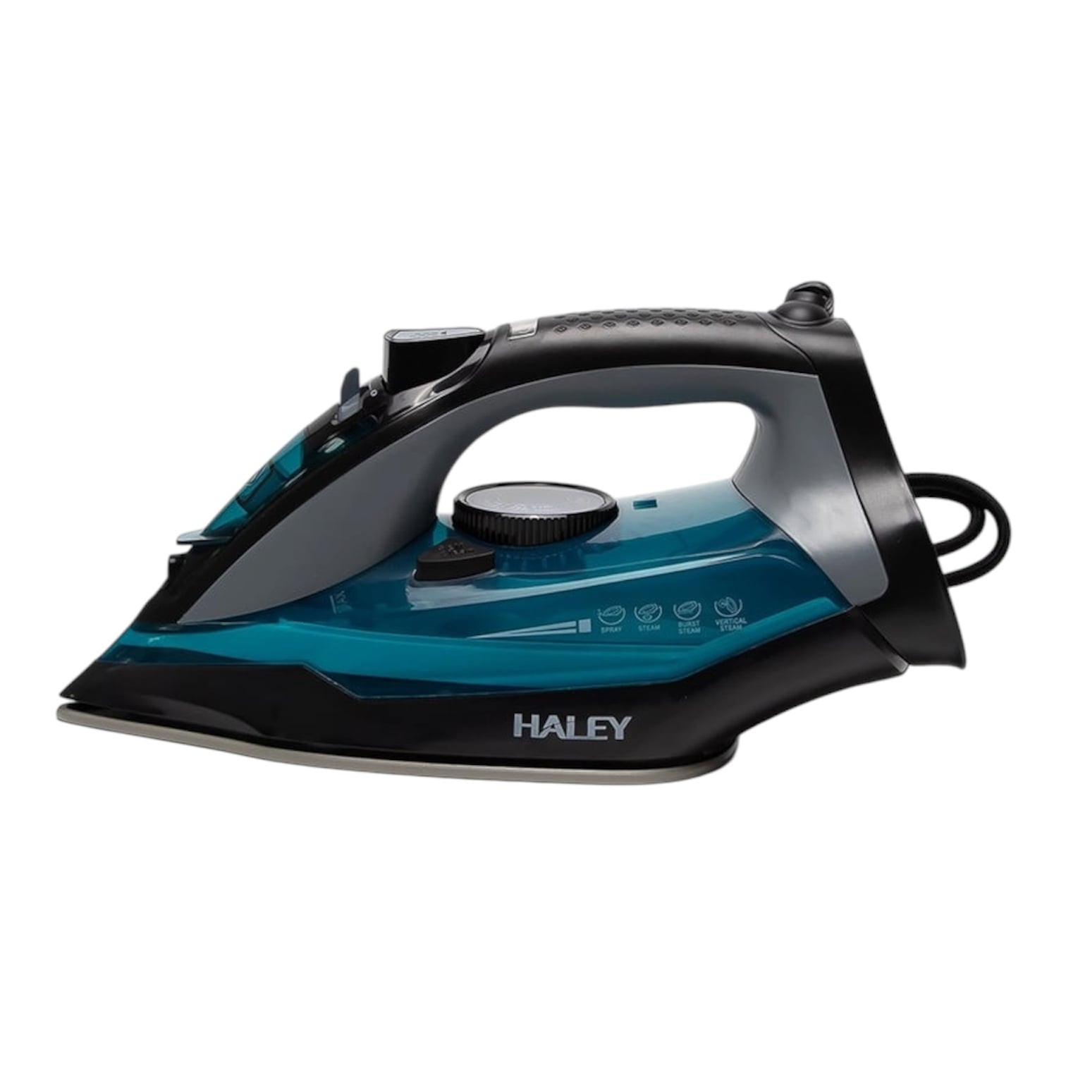 Ütü Haley HY-259, Keramika, 2400 Vt, Qara, Mavi