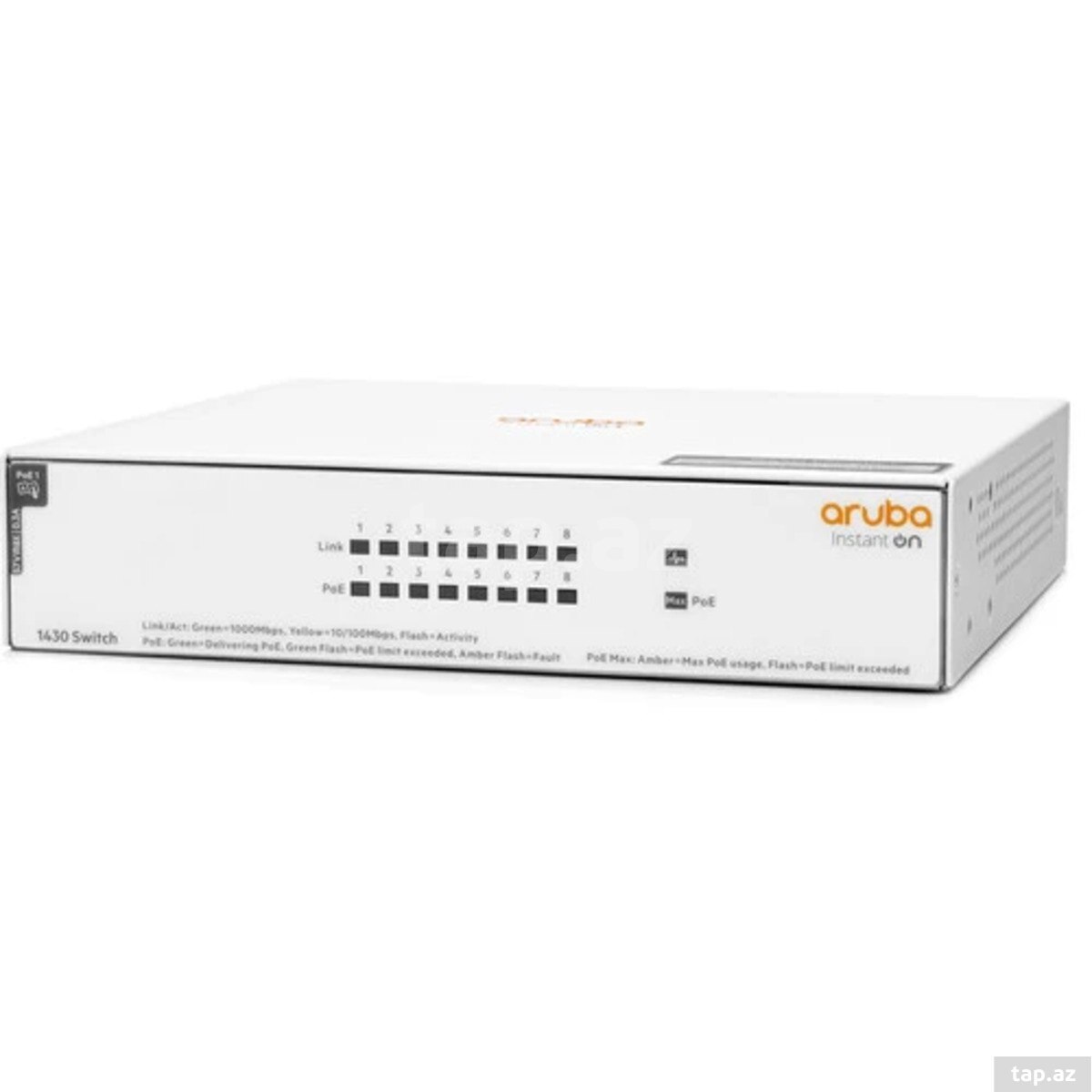 Şəbəkə kommutatoru HPE Networking Instant On 1430 8G Class 4 PoE 64W (R8R46A)