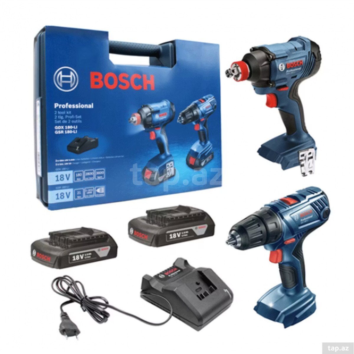 Bosch GDX 180-Lİ+GSR 180-Lİ vint açan dəst