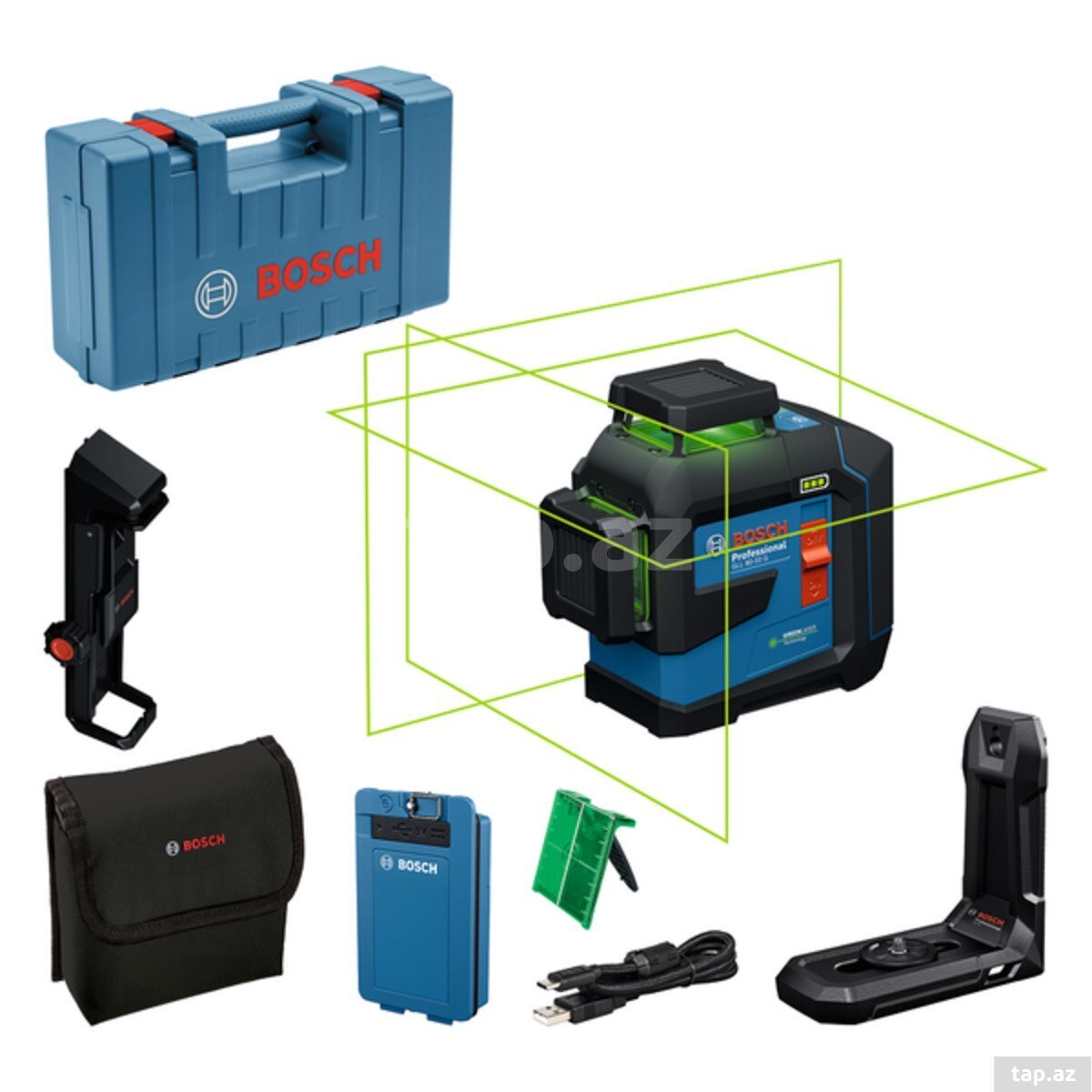 Bosch GLL 80-33G+LB10+DK20+BA3.7 lazer tərəzi — 1