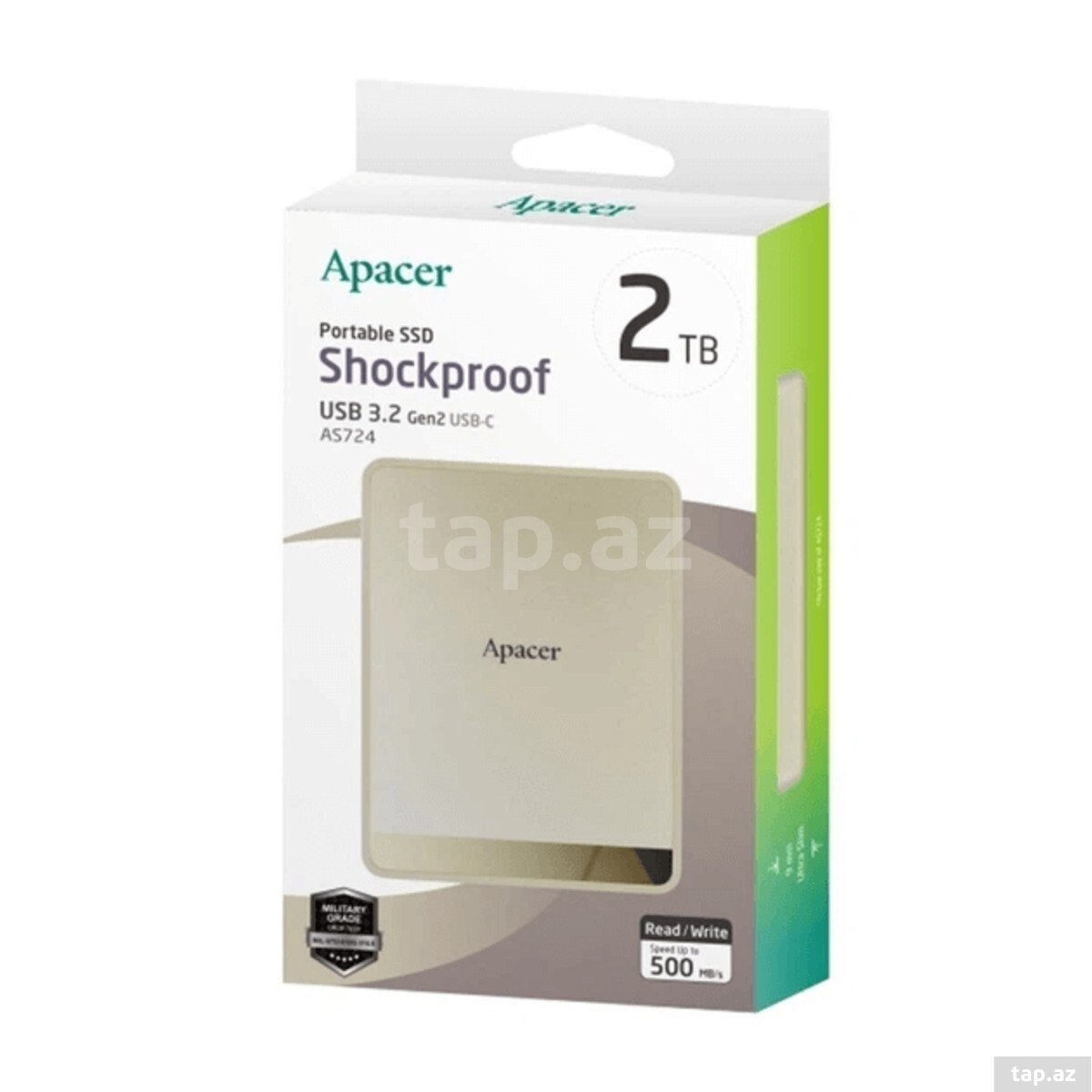 SSD Apacer AS724 2TB USB 3.2 Gen 2 Cream (AP2TBAS724C-1)