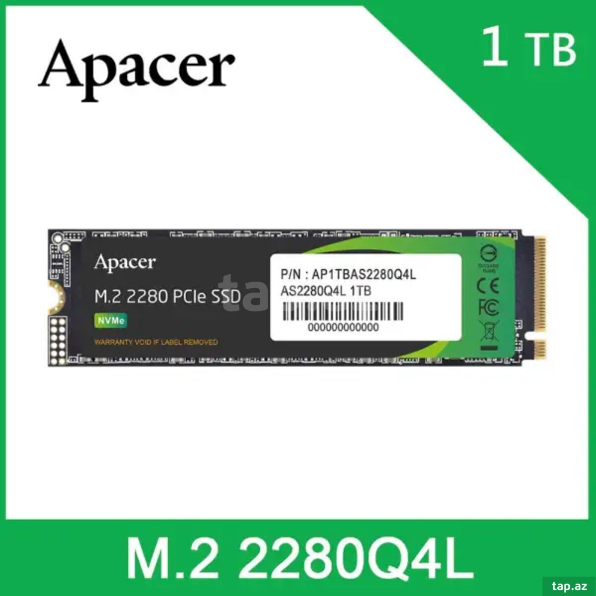 SSD Apacer AS2280Q4L 1TB M.2 NVMe (AP1TBAS2280Q4L-1)