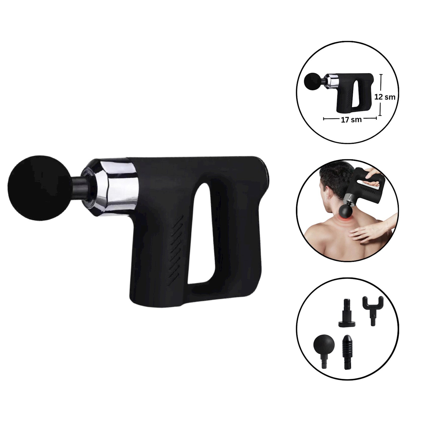 Bədən üçün masajor Fascial Gun KH-740 2093 Black
