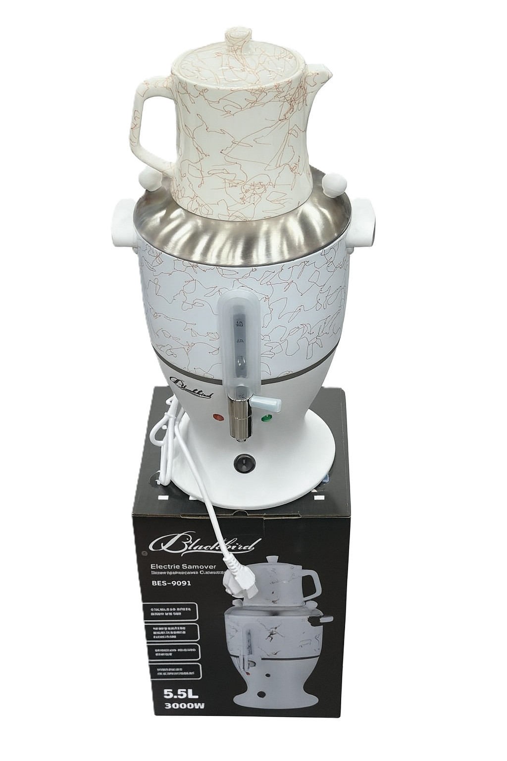 Elektrikli samovar Blackbird BES-9091, ağ