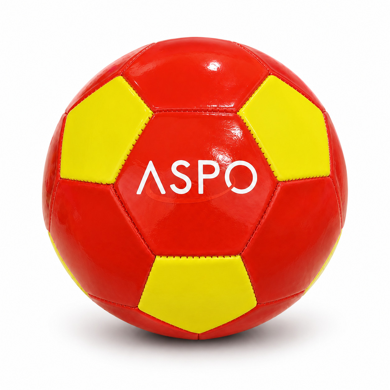 Futbol üçün top Aspo, qırmızı/sarı, ölçü 5