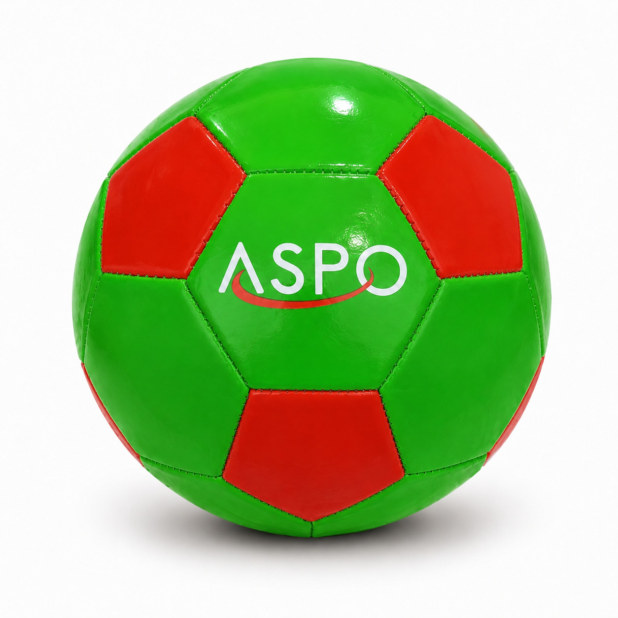 Futbol üçün top Aspo, yaşıl/qırmızı, ölçü 5