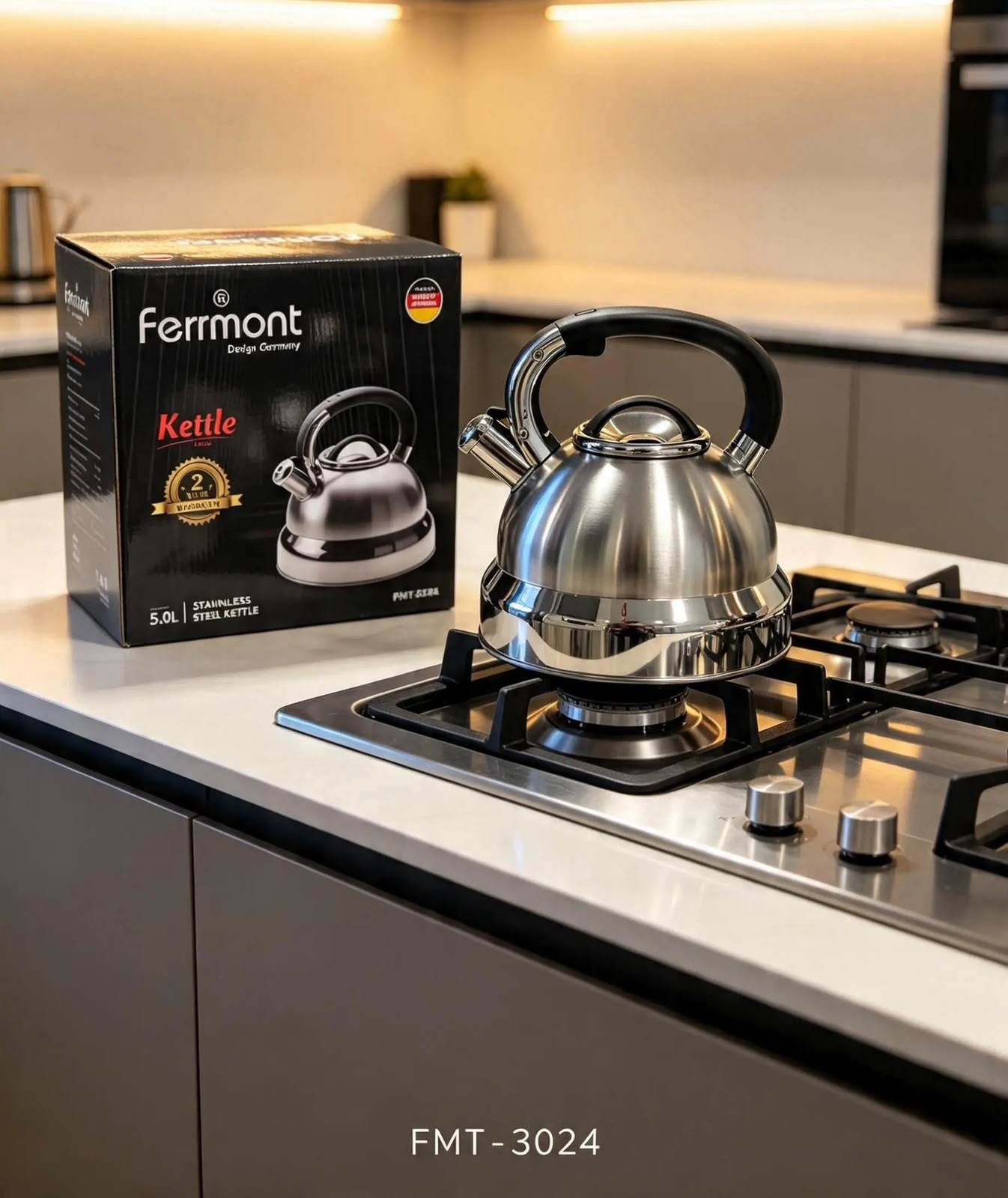 Çaydan Ferrmont SU-LI0299 FMT3024, 5000 ml, paslanmayan polad, gümüşü