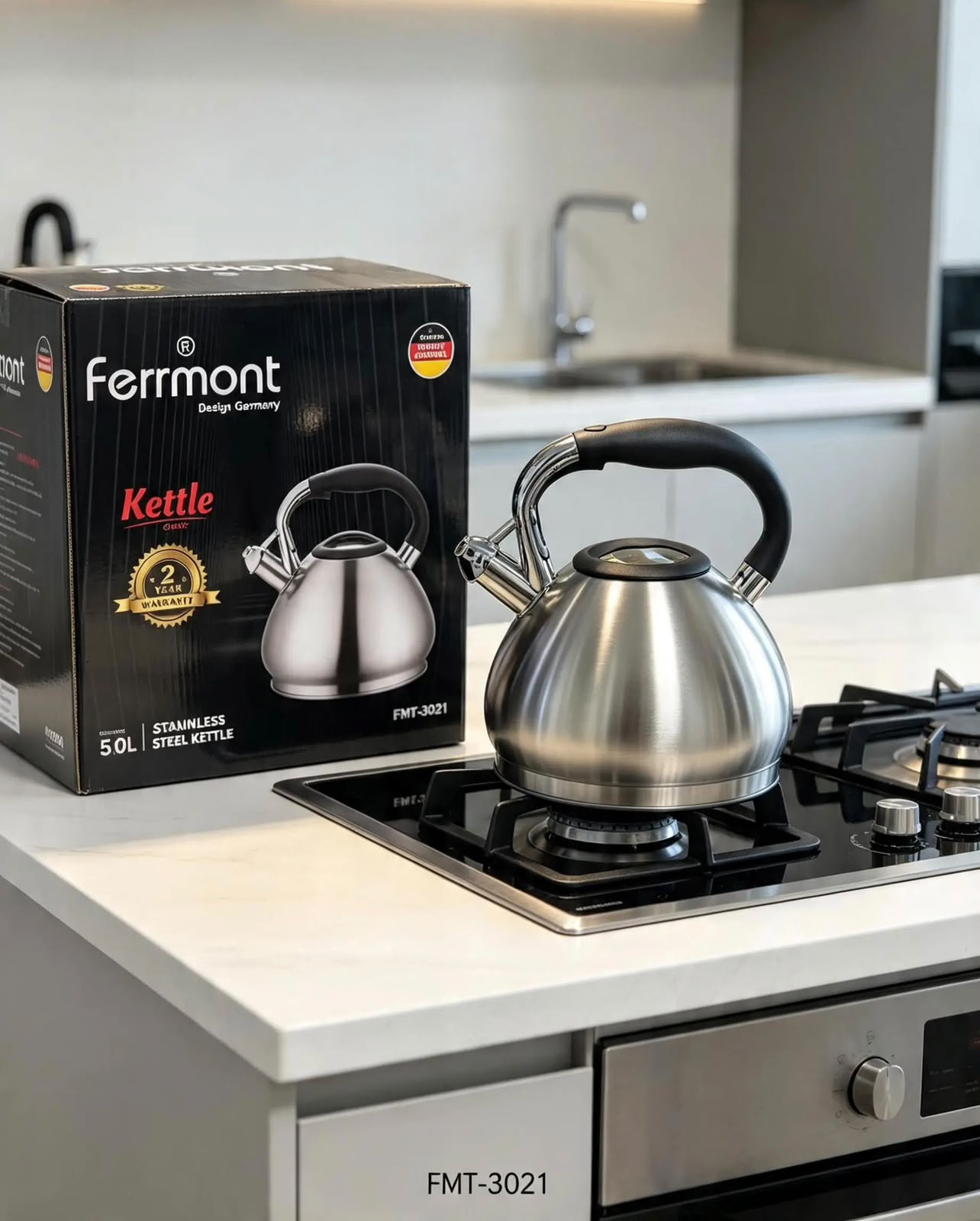 Çaydan Ferrmont SU-LI0298 FMT3021, 5000 ml, paslanmayan polad, gümüşü