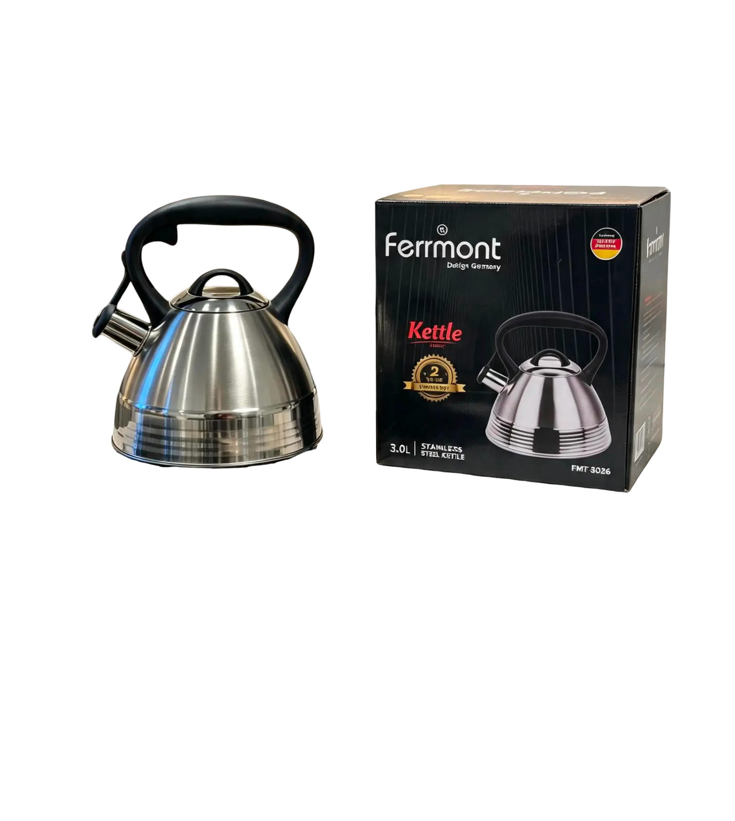 Çaydan Ferrmont FMT-3026, 3000 ml, paslanmayan polad, gümüşü