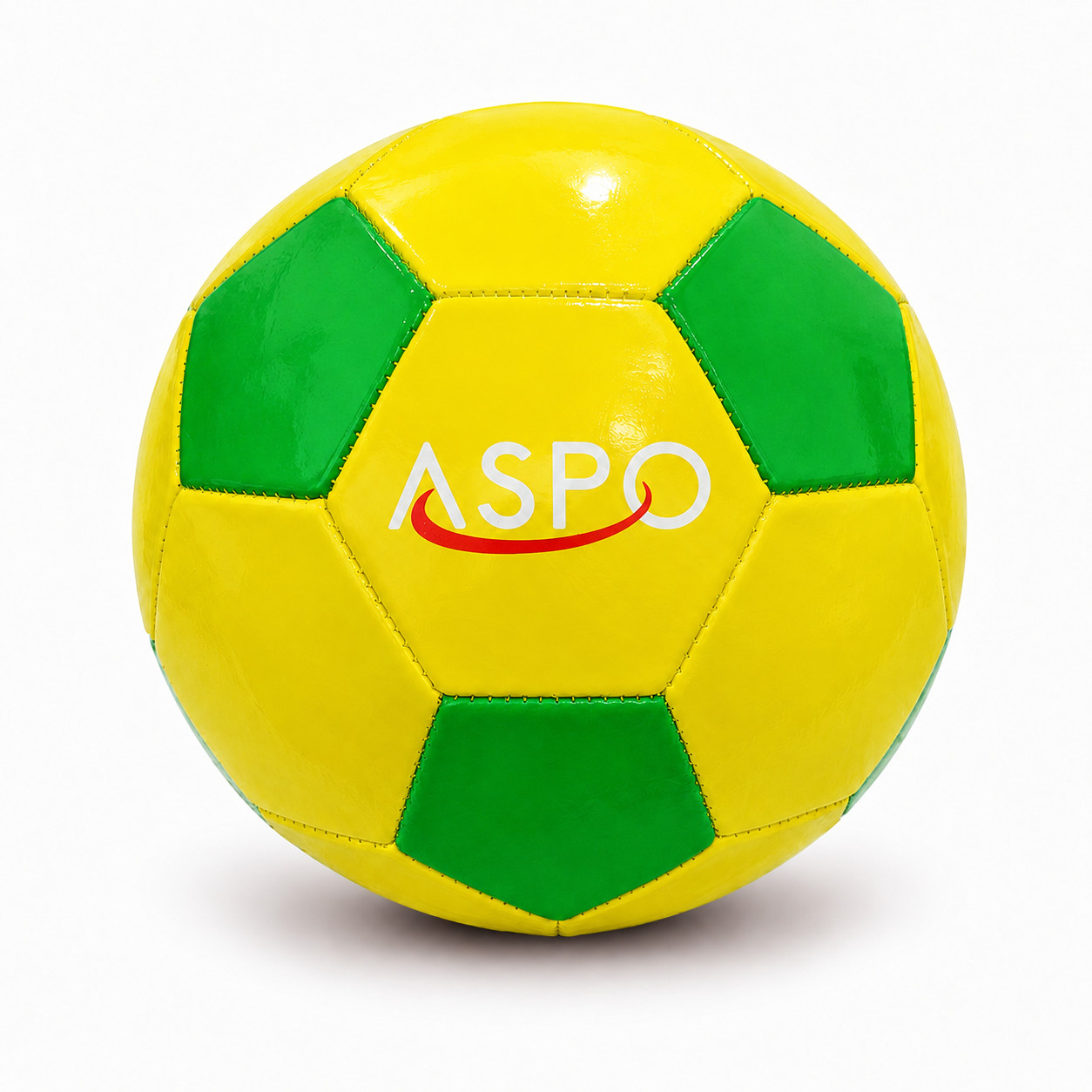 Futbol üçün top Aspo, yaşıl/sarı, ölçü 5
