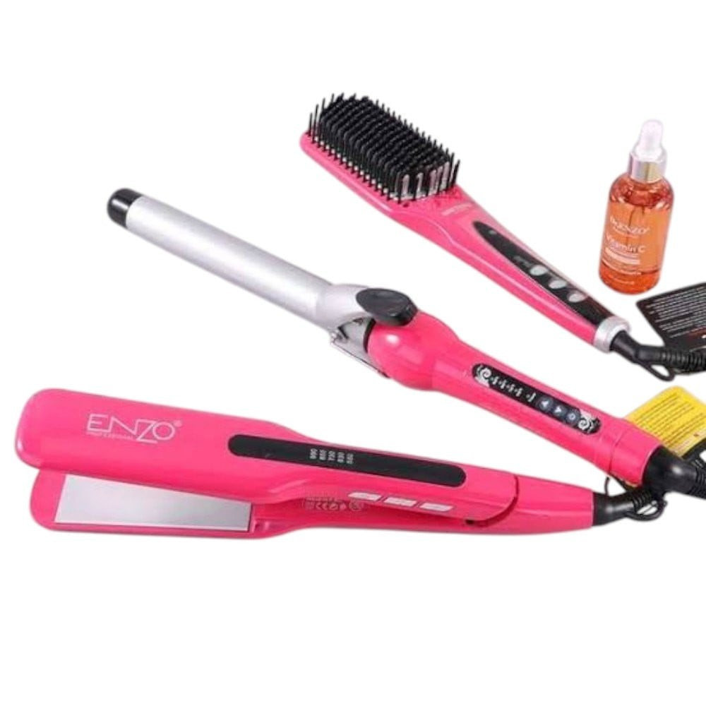 Fen Enzo EN-3955W Rose 3-ü 1-də Peşəkar Saç Formalaşdırma Dəsti - wel59