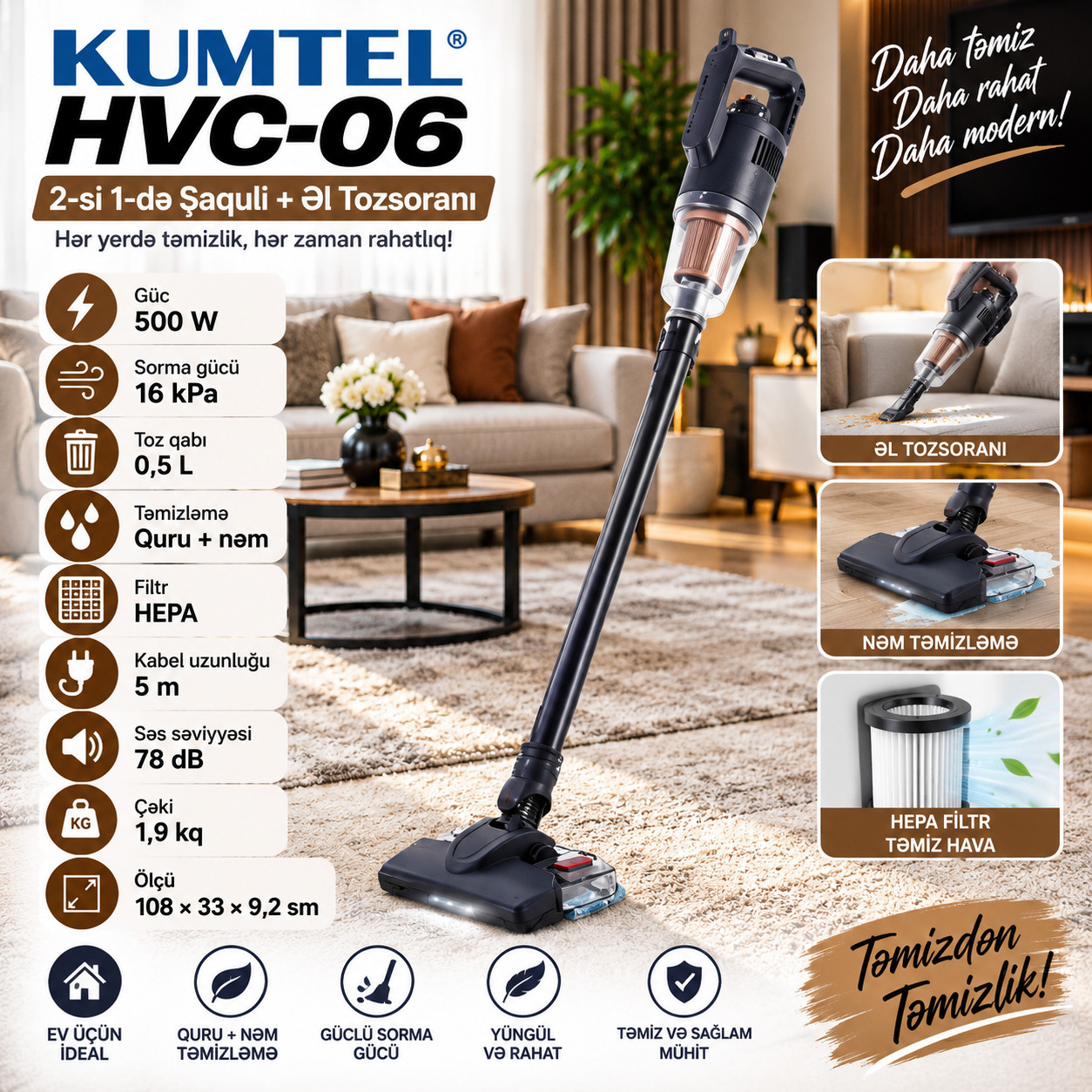 Vertikal tozsoran Kumtel HVC-06