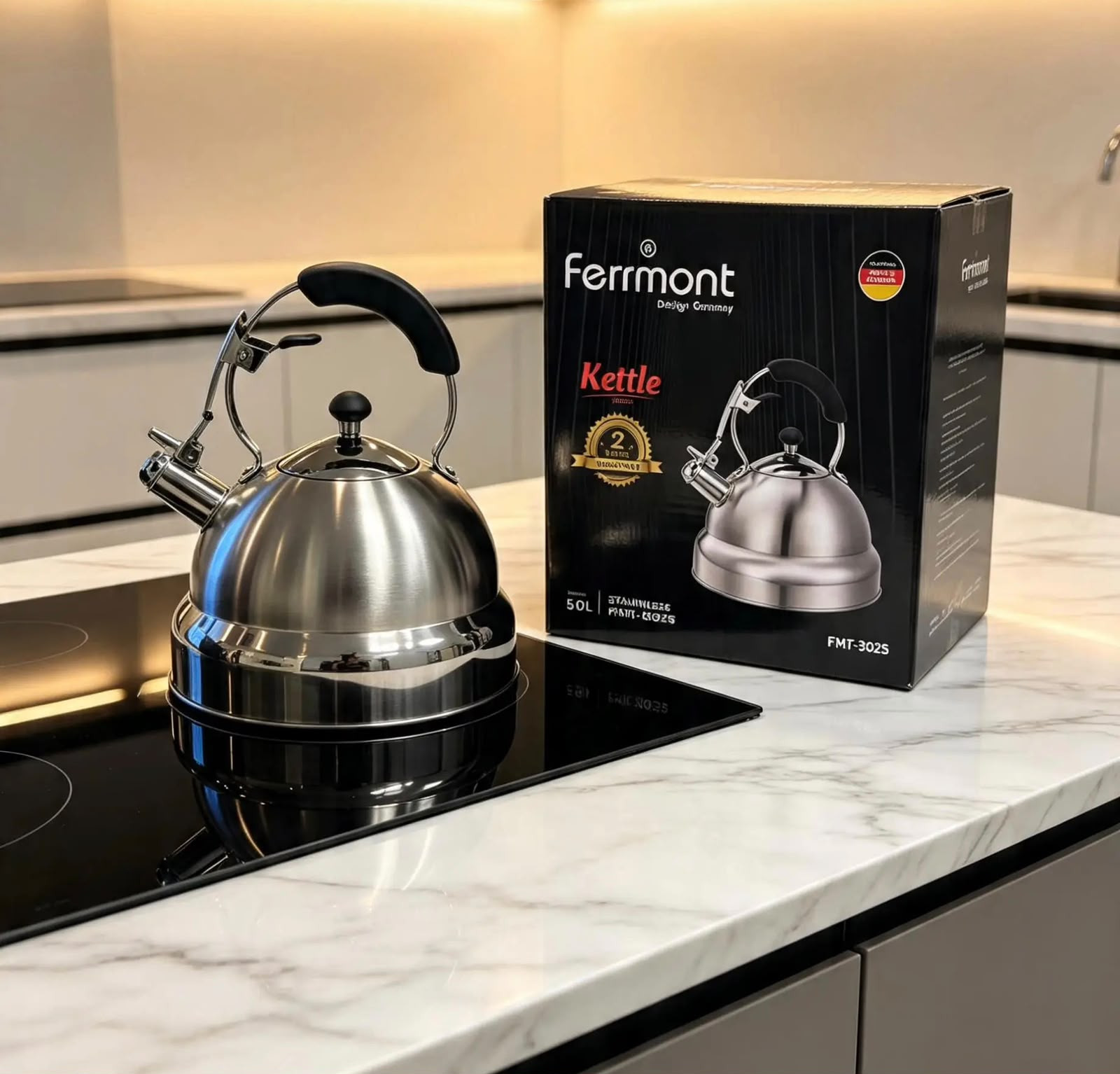 Çaydan Ferrmont SU-LI0297 FMT3025, 5000 ml, paslanmayan polad, gümüşü