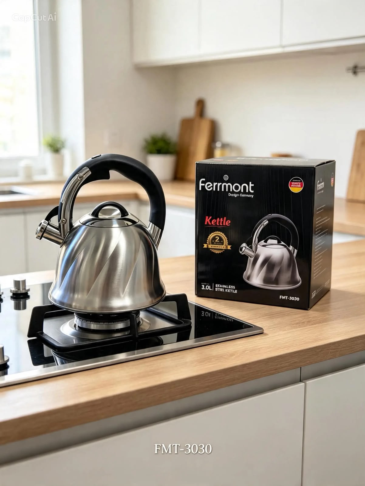 Çaydan Ferrmont SU-LI0303 FMT3030, 3000 ml, paslanmayan polad, gümüşü