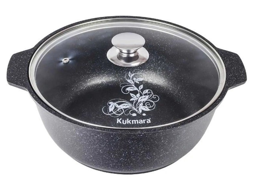 Tava Kukmara 000360, 26 sm, alüminium, qapaqlı, qara