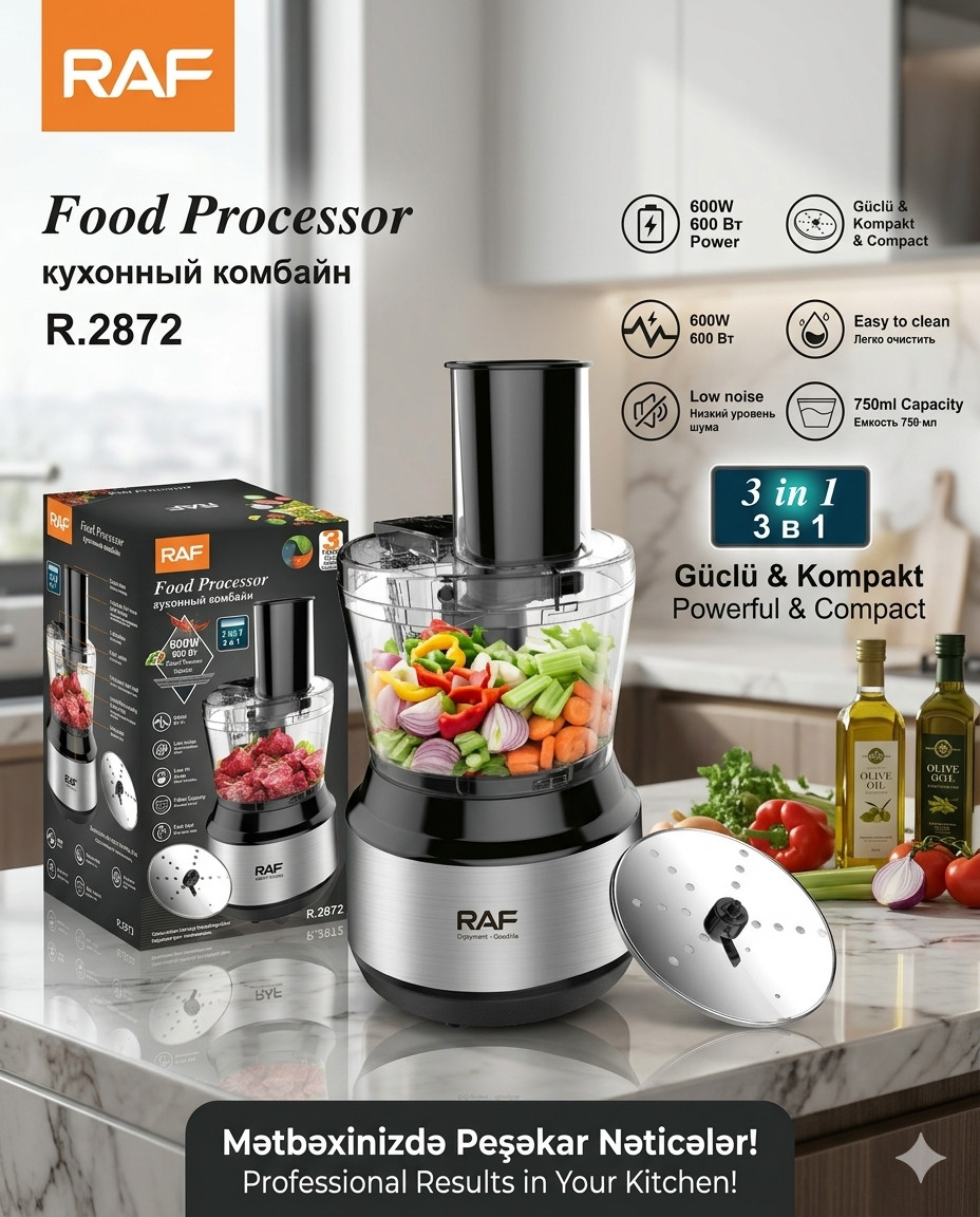 Mətbəx kombaynı 600W, 750ml