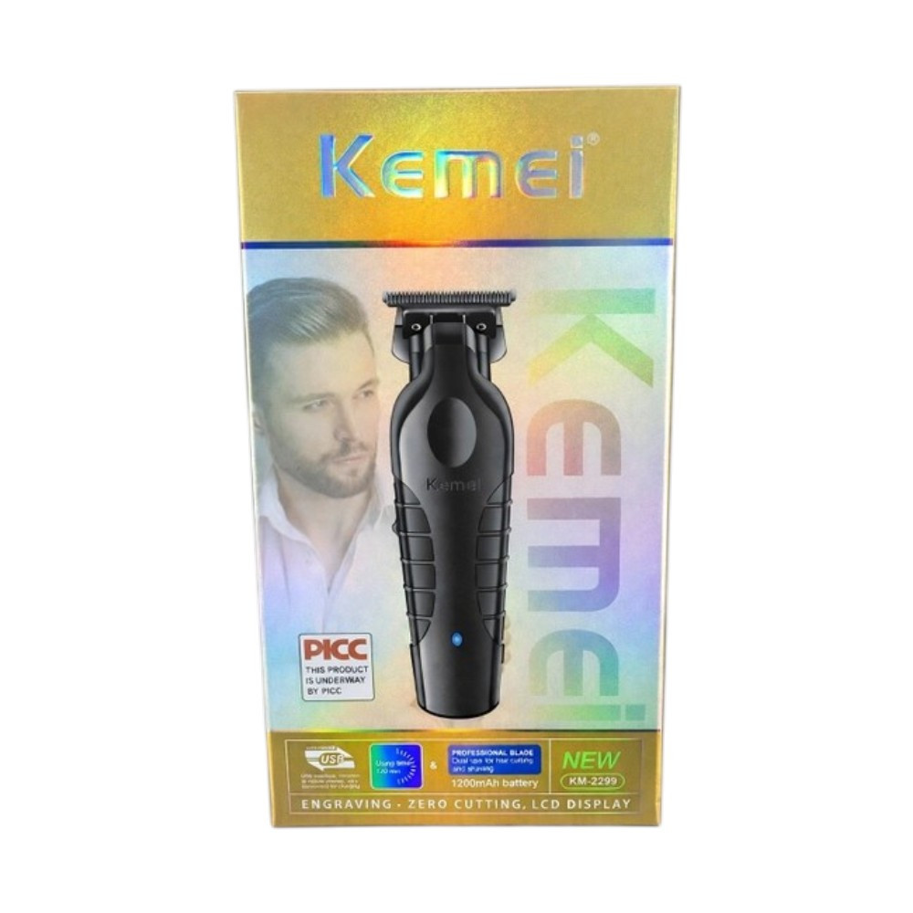 Saç kəsimi üçün trimmer Kemei KM-2299, Akkumulyator, Qara, 3 taxma