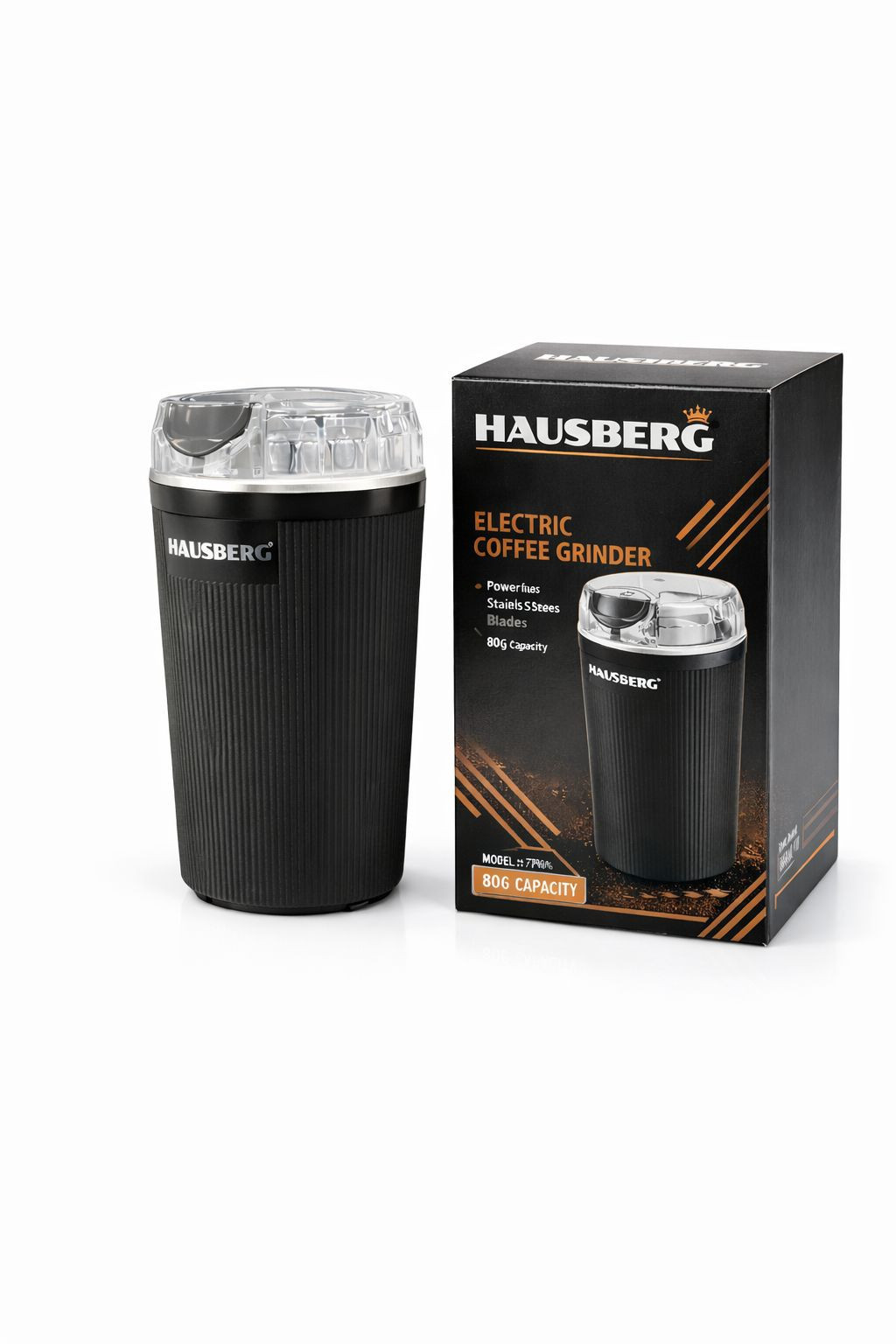 Qəhvəüyüdən Hausberg HB-7561NG, 200 Vt, 80 q, qara