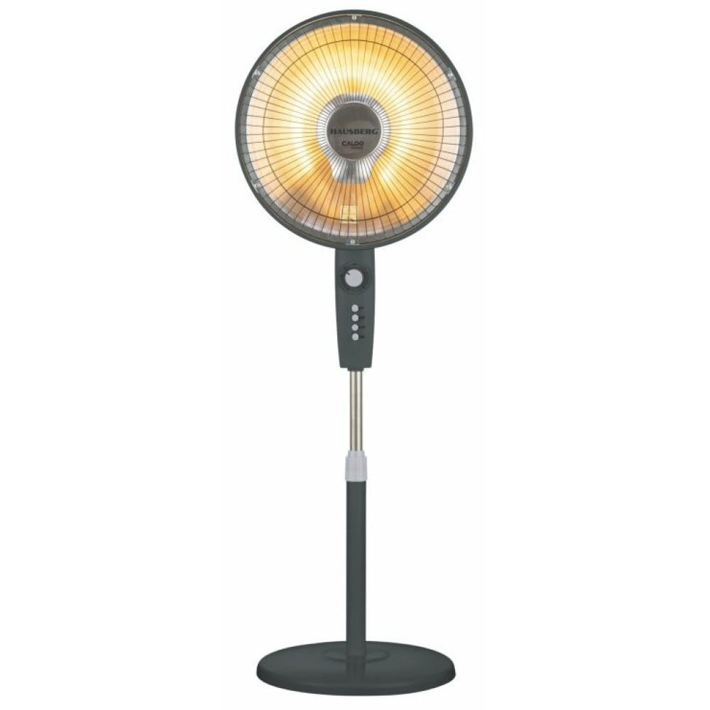 Qızdırıcı Hausberg HB-8810NG, halogen, 1000 Vt, boz, temperaturun tənzimlənməsi