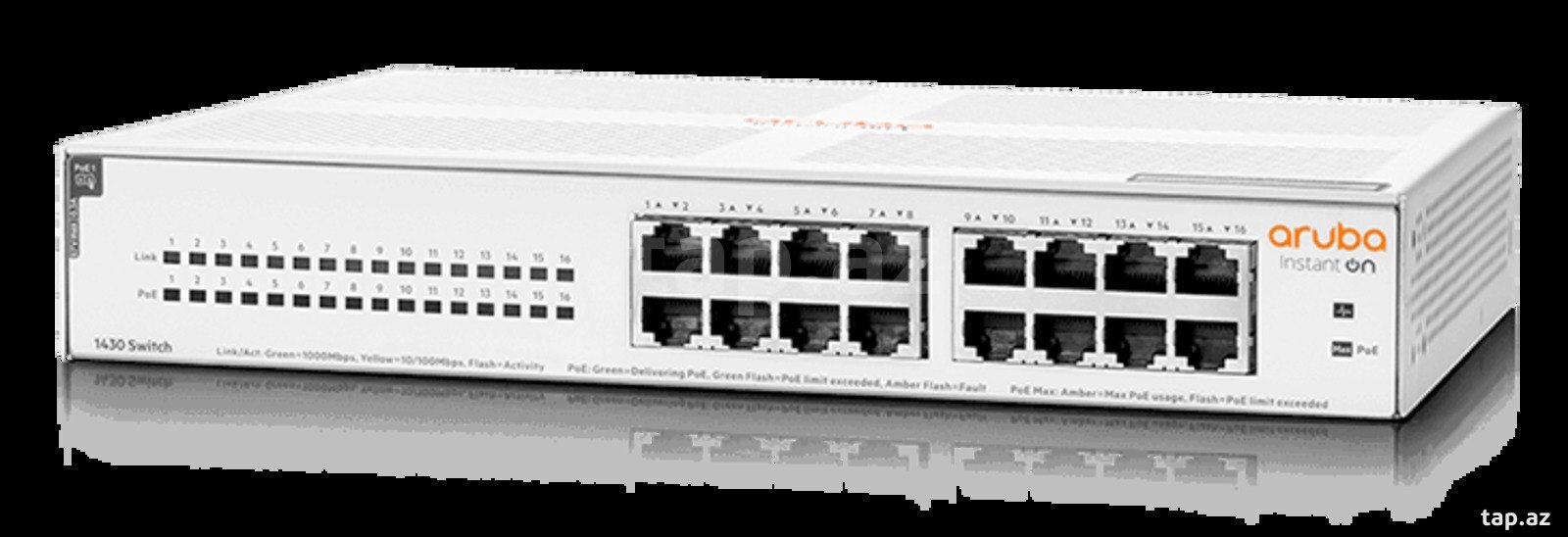Aruba Instant On 1430 16G PoE+ 124W switch R8R48A — 1